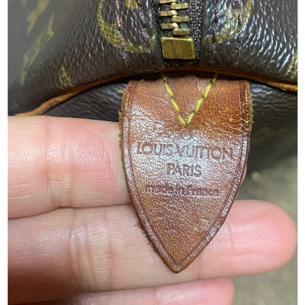 Authentic Vintage Louis Vuitton Monogram Canvas Speedy 35 Handbag -